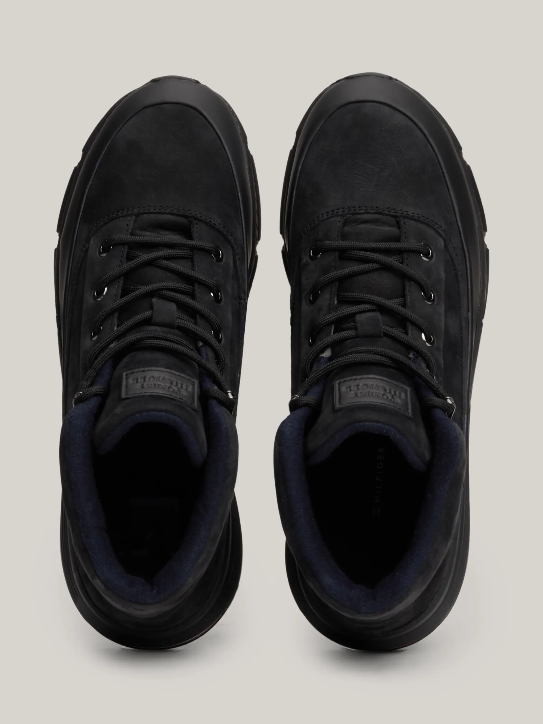 Sneakersy*Tommy Hilfiger Hybrydowe Botki Ze Skóry BLACK