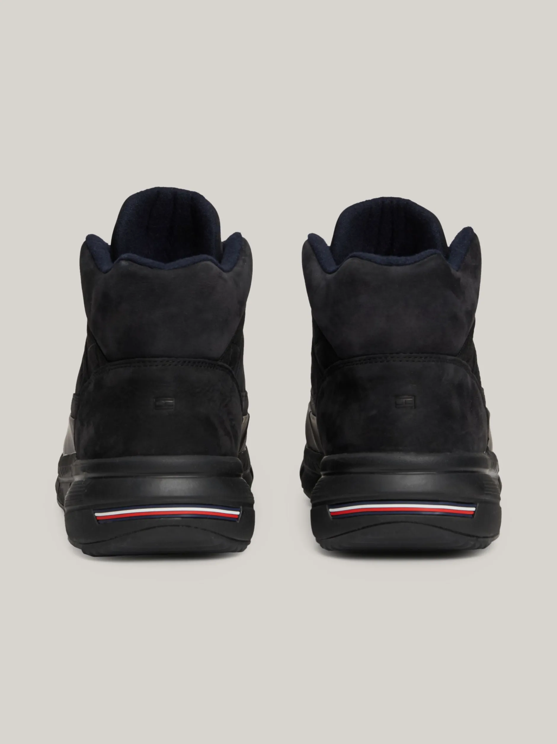Sneakersy*Tommy Hilfiger Hybrydowe Botki Ze Skóry BLACK