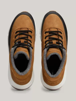 Sneakersy*Tommy Hilfiger Hybrydowe Botki Ze Skóry DESERT KHAKI