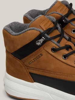 Sneakersy*Tommy Hilfiger Hybrydowe Botki Ze Skóry DESERT KHAKI