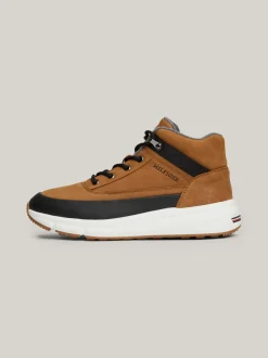 Sneakersy*Tommy Hilfiger Hybrydowe Botki Ze Skóry DESERT KHAKI