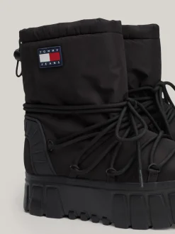 Botki*Tommy Hilfiger Hybrydowe śniegowce Z Ciepłą Wyściółką BLACK