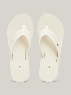Sandały*Tommy Hilfiger Japonki Na Koturnie Z Logo CLASSIC BEIGE