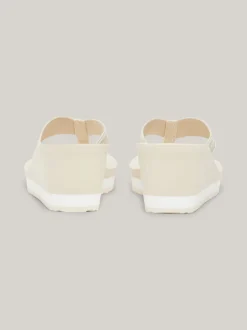 Sandały*Tommy Hilfiger Japonki Na Koturnie Z Logo CLASSIC BEIGE