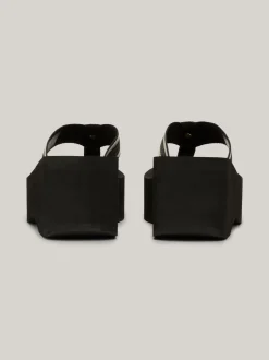 Sandały*Tommy Hilfiger Japonki Na Platformie Z Logo BLACK