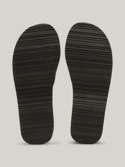 Sandały*Tommy Hilfiger Japonki Na Platformie Z Logo BLACK