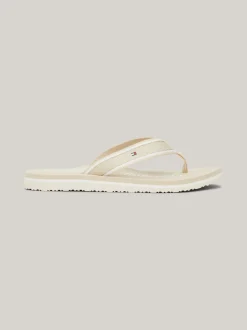 Sandały*Tommy Hilfiger Japonki Z Graficznym Logo CLASSIC BEIGE
