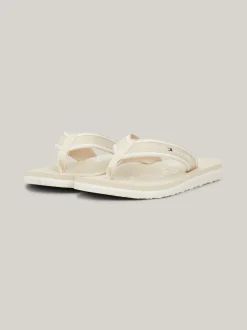 Sandały*Tommy Hilfiger Japonki Z Graficznym Logo CLASSIC BEIGE