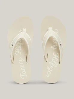 Sandały*Tommy Hilfiger Japonki Z Graficznym Logo CLASSIC BEIGE