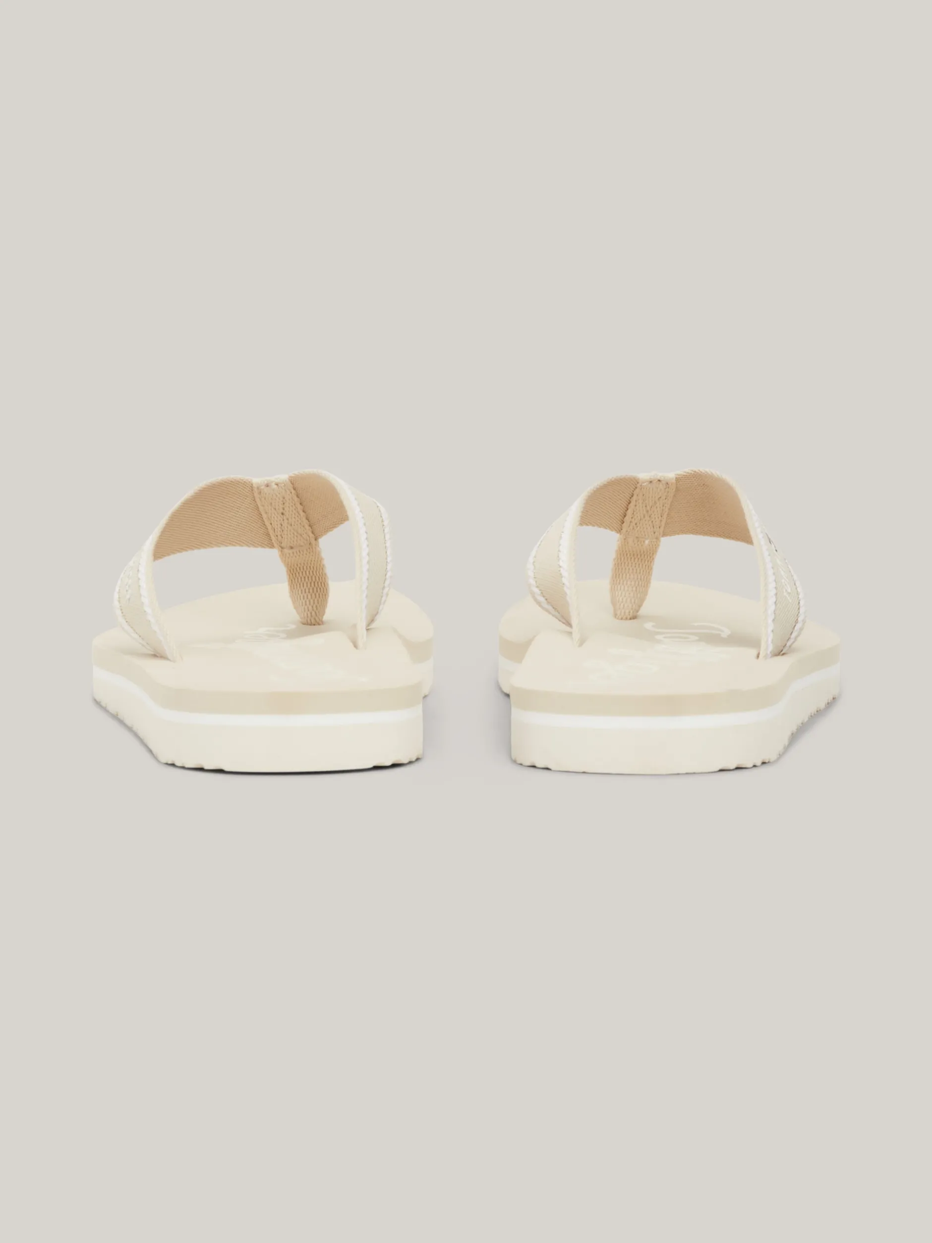 Sandały*Tommy Hilfiger Japonki Z Graficznym Logo CLASSIC BEIGE