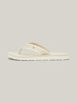 Sandały*Tommy Hilfiger Japonki Z Graficznym Logo CLASSIC BEIGE