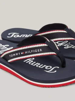 Sandały*Tommy Hilfiger Japonki Z Graficznym Logo SPACE BLUE