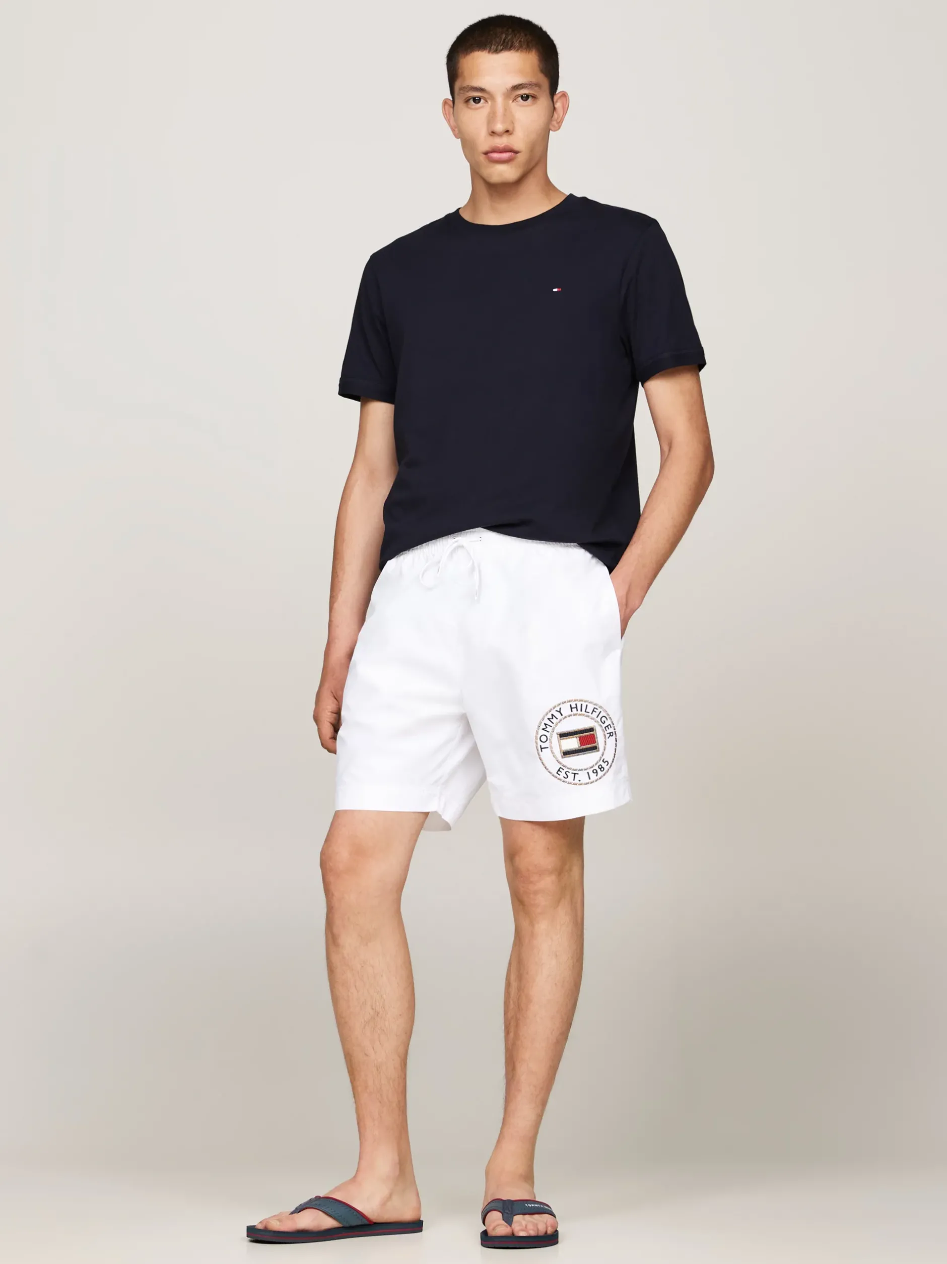 Sandały I Japonki*Tommy Hilfiger Japonki Z Logo MILITARY DENIM