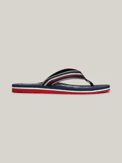 Sandały*Tommy Hilfiger Japonki Z Paskami Z Sygnowanej Taśmy SPACE BLUE