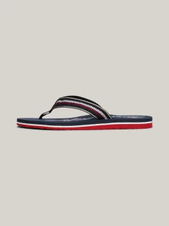 Sandały*Tommy Hilfiger Japonki Z Paskami Z Sygnowanej Taśmy SPACE BLUE