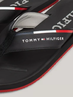 Sandały I Japonki*Tommy Hilfiger Japonki Z Paskiem Z Logo BLACK