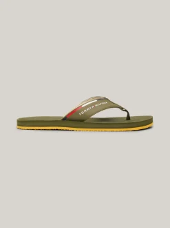 Sandały I Japonki*Tommy Hilfiger Japonki Z Paskiem Z Logo UTILITY OLIVE