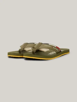 Sandały I Japonki*Tommy Hilfiger Japonki Z Paskiem Z Logo UTILITY OLIVE