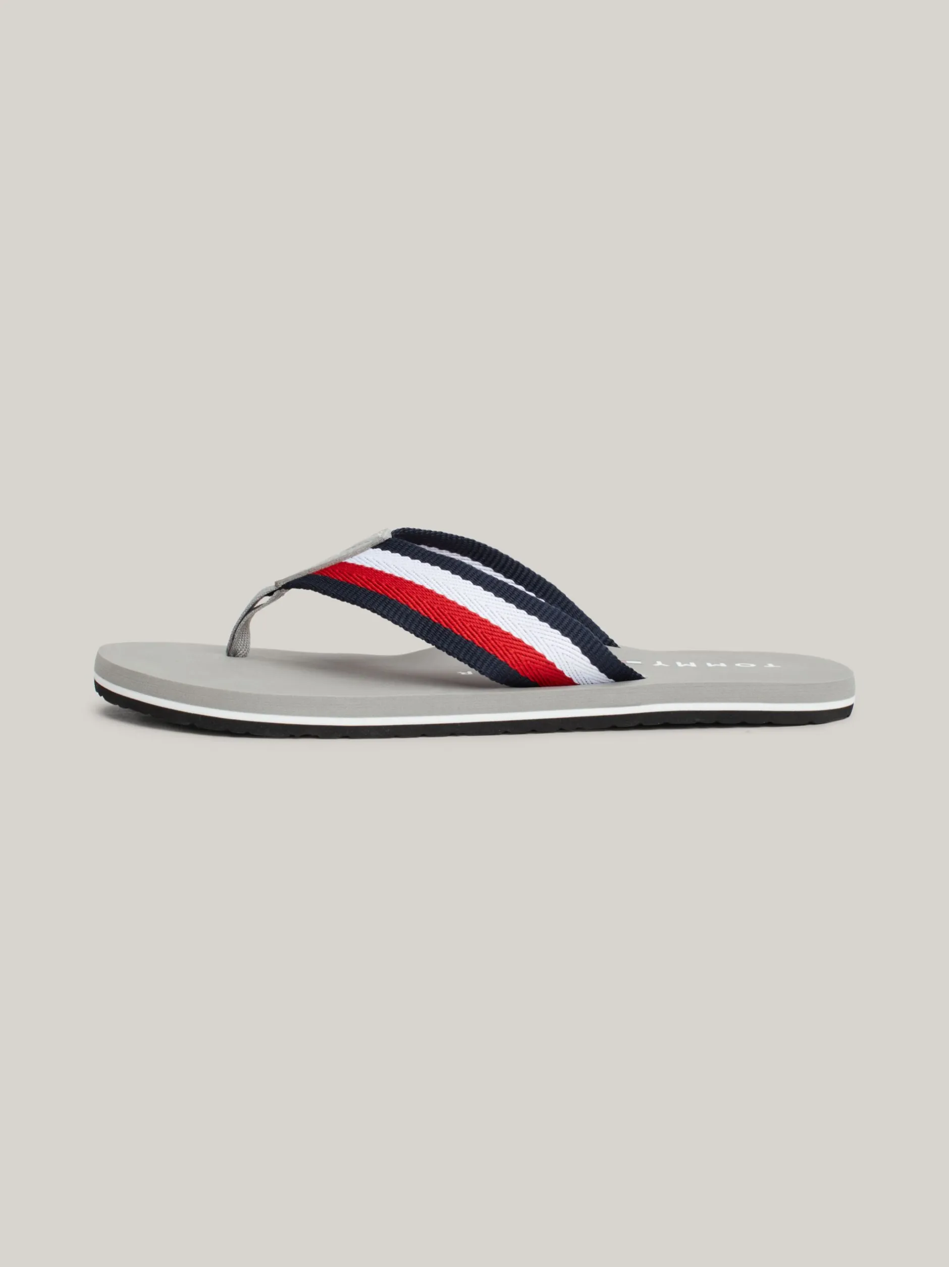 Sandały I Japonki*Tommy Hilfiger Japonki Z Sygnowanym Wzorem ANTIQUE SILVER