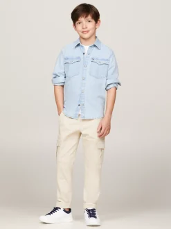 Koszule*Tommy Hilfiger Jeansowa Koszula O Regularnym Kroju DENIM MID WASH