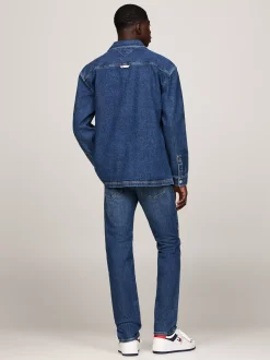 Koszule*Tommy Hilfiger Jeansowa Koszula Wierzchnia Z Kieszenią MID INDIGO