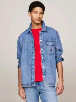 Koszule*Tommy Hilfiger Jeansowa Koszula Wierzchnia Z Gamy Essential MID INDIGO