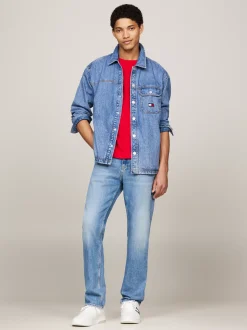 Koszule*Tommy Hilfiger Jeansowa Koszula Wierzchnia Z Gamy Essential MID INDIGO