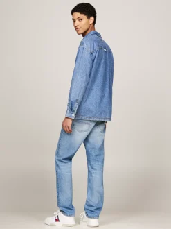 Koszule*Tommy Hilfiger Jeansowa Koszula Wierzchnia Z Gamy Essential MID INDIGO