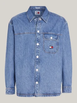 Koszule*Tommy Hilfiger Jeansowa Koszula Wierzchnia Z Gamy Essential MID INDIGO