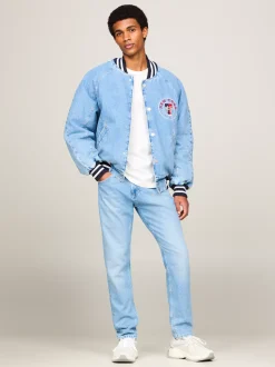 Kurtki & Płaszcze|Bomberki*Tommy Hilfiger Jeansowa Kurtka Bomber Z Kolekcji Explorer DENIM LIGHT