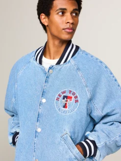 Kurtki & Płaszcze|Bomberki*Tommy Hilfiger Jeansowa Kurtka Bomber Z Kolekcji Explorer DENIM LIGHT