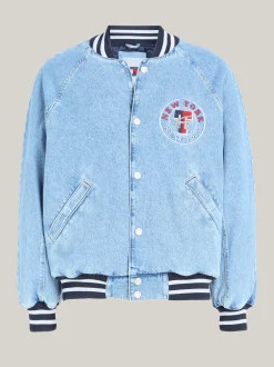 Kurtki & Płaszcze|Bomberki*Tommy Hilfiger Jeansowa Kurtka Bomber Z Kolekcji Explorer DENIM LIGHT