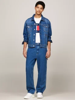 Kurtki & Płaszcze*Tommy Hilfiger Jeansowa Kurtka Isaac Z Efektem Znoszenia DENIM MEDIUM