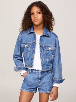 Kurtki I Płaszcze*Tommy Hilfiger Jeansowa Kurtka Trucker O Kroju Oversize MIDSALTPEPPER