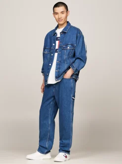 Kurtki & Płaszcze*Tommy Hilfiger Jeansowa Kurtka Typu Trucker Aiden Archive DENIM MEDIUM