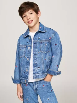 Kurtki*Tommy Hilfiger Jeansowa Kurtka Typu Trucker O Kroju Oversize CRITTER