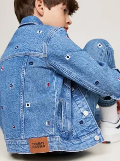 Kurtki*Tommy Hilfiger Jeansowa Kurtka Typu Trucker O Kroju Oversize CRITTER
