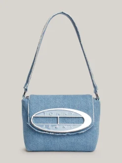 Torby Na Ramię*Tommy Hilfiger Jeansowa Torebka Na Ramię Z Origin Dostępna Na Stronie I W Sklepie TH LIGHT BLUE DENIM