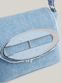 Torby Na Ramię*Tommy Hilfiger Jeansowa Torebka Na Ramię Z Origin Dostępna Na Stronie I W Sklepie TH LIGHT BLUE DENIM