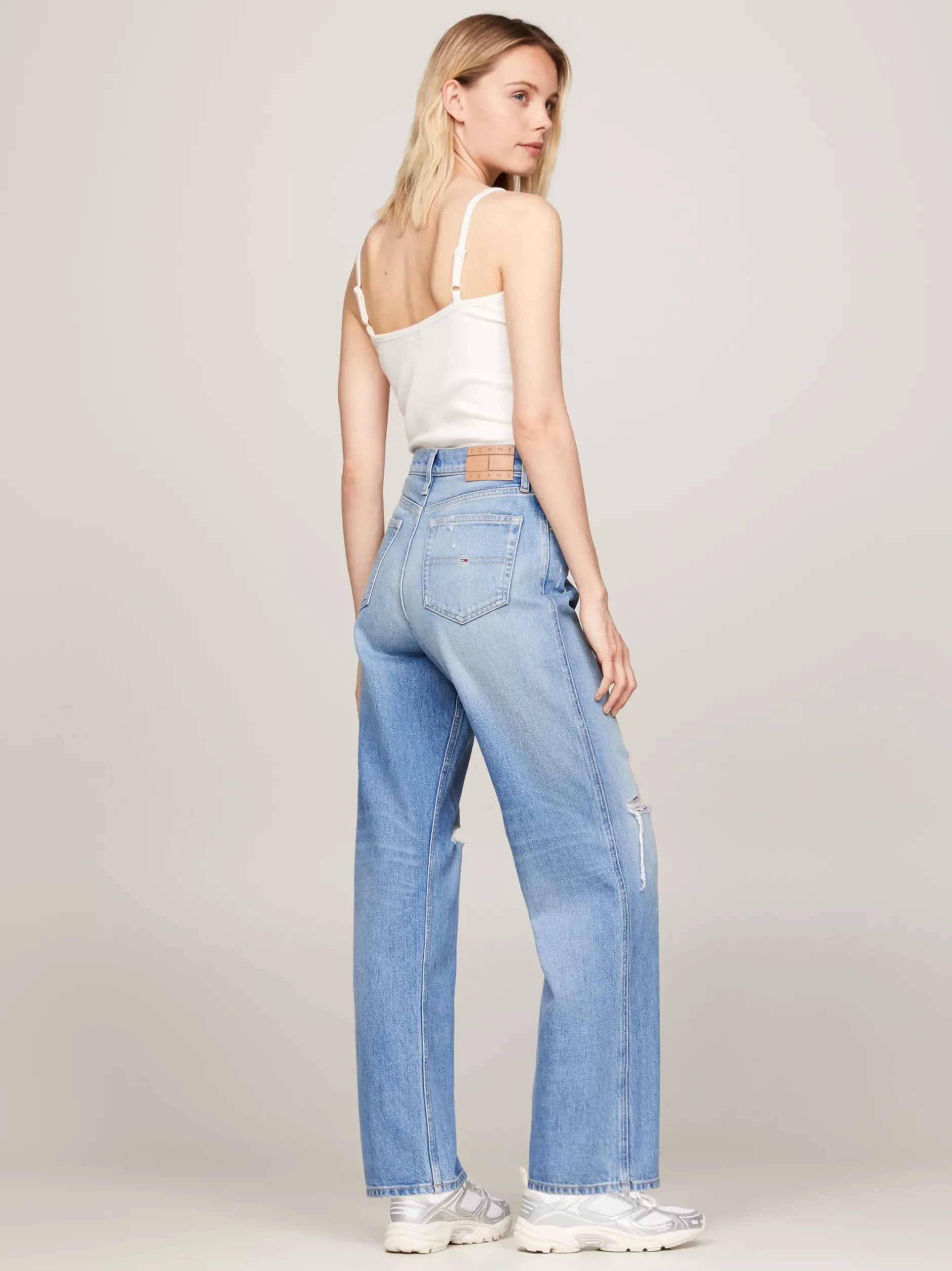 Jeansy*Tommy Hilfiger Jeansy Betsy O Luźnym Kroju Ze średnim Stanem DENIM LIGHT
