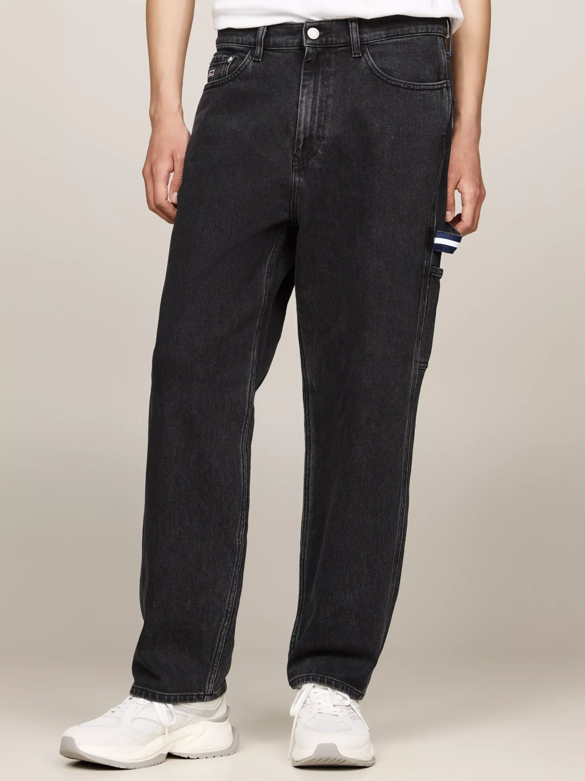 Jeansy*Tommy Hilfiger Jeansy Carpenter O Kroju Skater DENIM BLACK