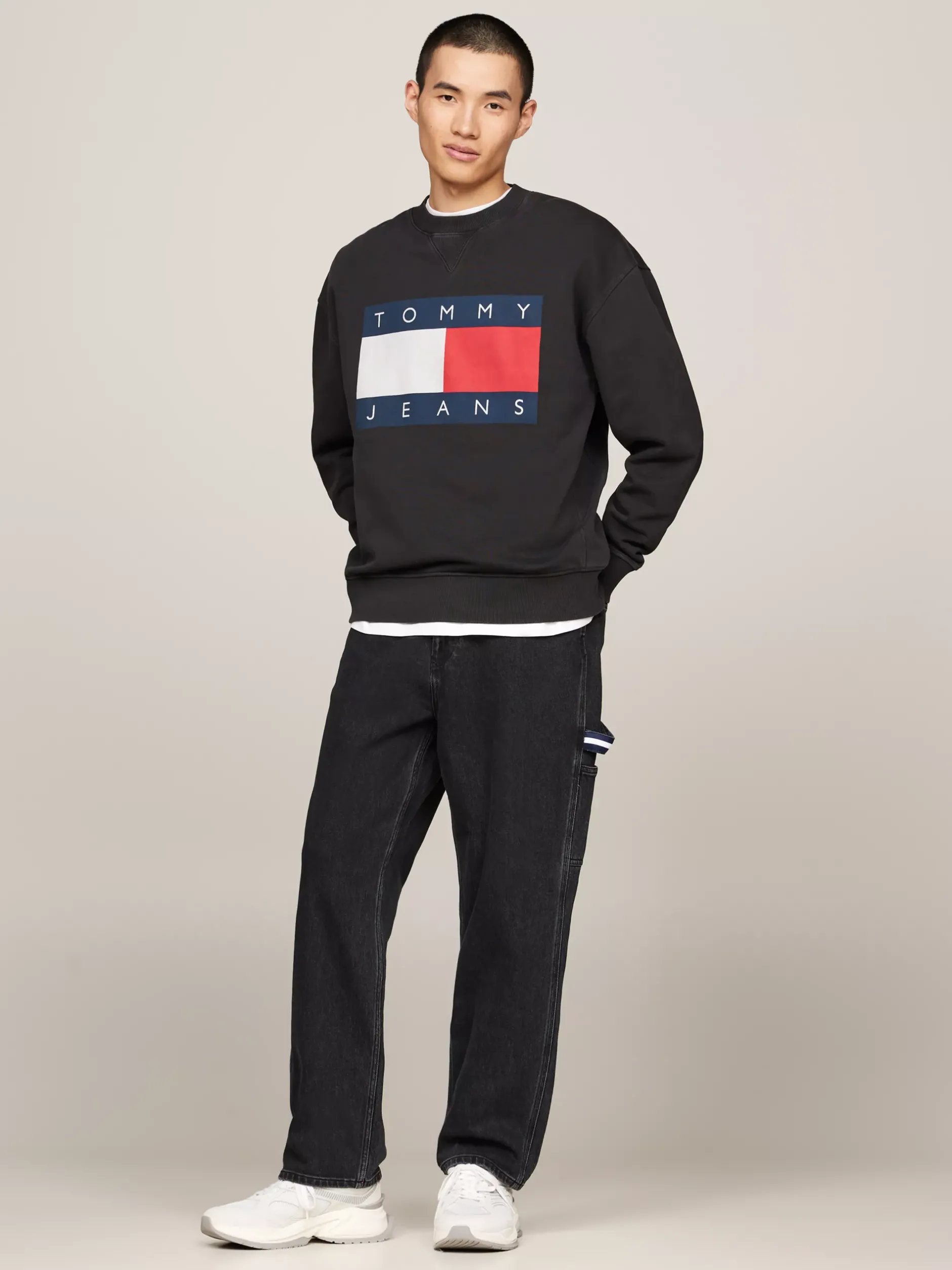Jeansy*Tommy Hilfiger Jeansy Carpenter O Kroju Skater DENIM BLACK