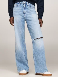 Jeansy*Tommy Hilfiger Jeansy Claire Z Szerokimi Nogawkami DENIM LIGHT