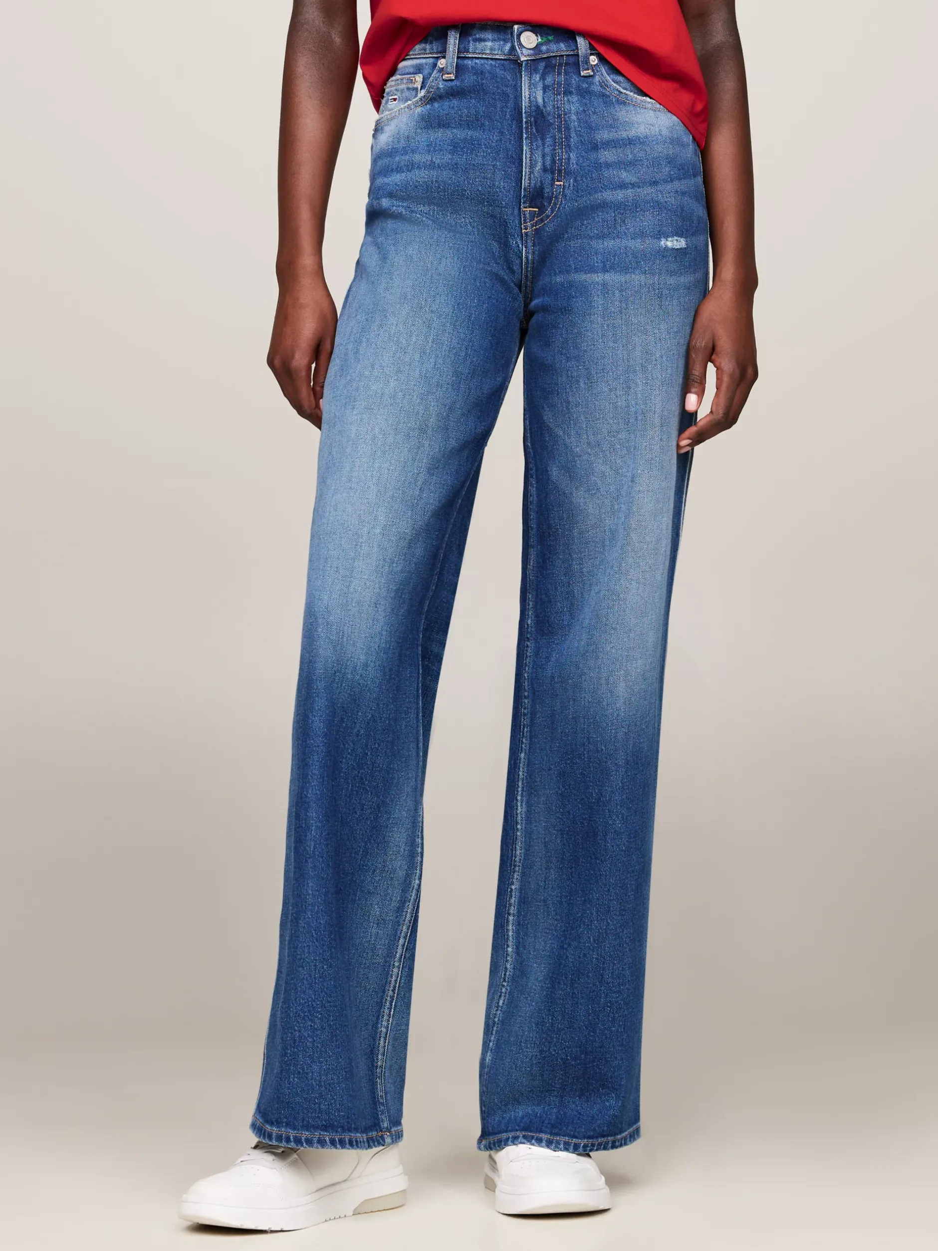 Jeansy*Tommy Hilfiger Jeansy Claire Z Wysokim Stanem DENIM MEDIUM