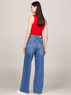 Jeansy*Tommy Hilfiger Jeansy Claire Z Wysokim Stanem DENIM MEDIUM