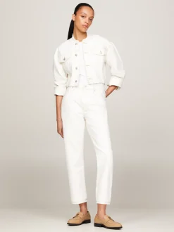 Jeansy*Tommy Hilfiger Jeansy Classic O Prostym Kroju Z Wysokim Stanem ECRU
