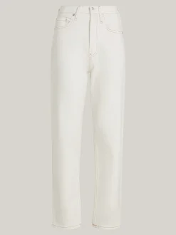 Jeansy*Tommy Hilfiger Jeansy Classic O Prostym Kroju Z Wysokim Stanem ECRU