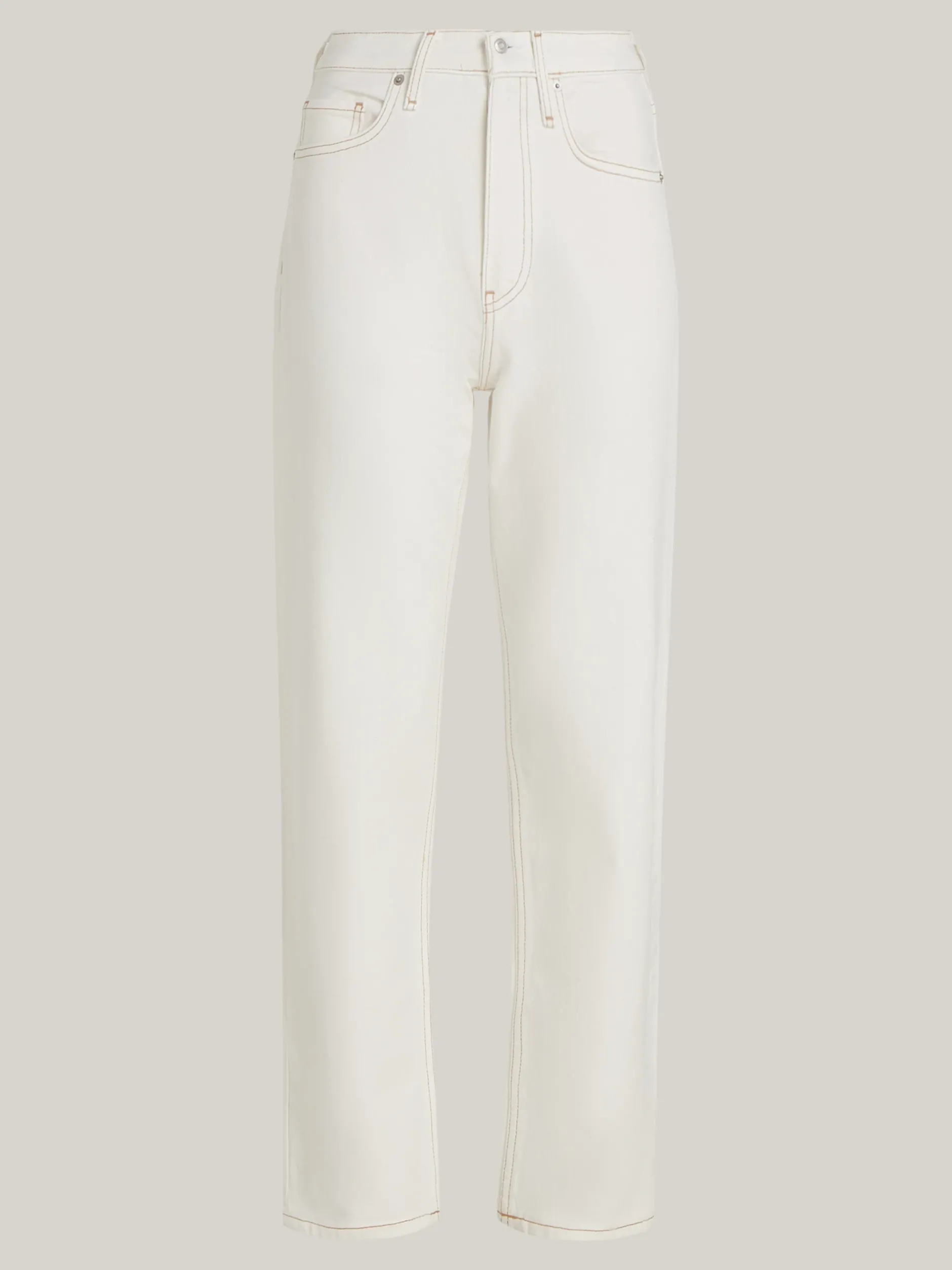 Jeansy*Tommy Hilfiger Jeansy Classic O Prostym Kroju Z Wysokim Stanem ECRU