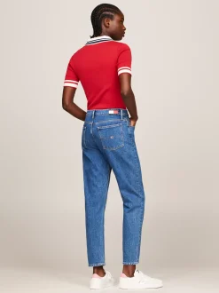 Jeansy*Tommy Hilfiger Jeansy Izzie O Wąskim Kroju Z Wysokim Stanem DENIM MEDIUM