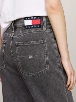 Jeansy*Tommy Hilfiger Jeansy Mom Fit Z Bardzo Wysokim Stanem DENIM BLACK